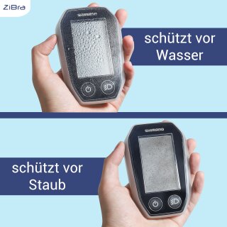 ZiBra© Displayschutz Set mit Schutzhülle passend für Shimano Steps SC E6010