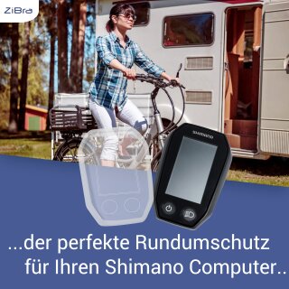 ZiBra© Displayschutz Set mit Schutzhülle passend für Shimano Steps SC E6010