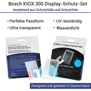 ZiBra© Displayschutz Set mit Schutzhülle passend für Bosch KIOX 300